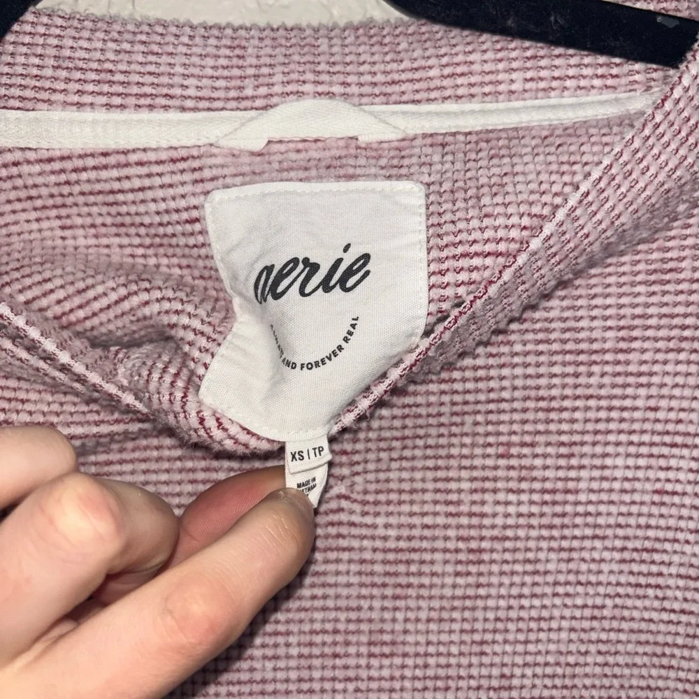 Aerie Getaway Waffle Sweatshirt🍒 - Picture 9 of 11